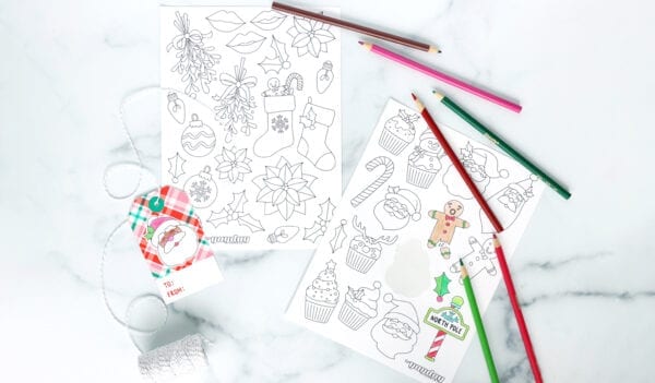 Christmas Coloring Stickers