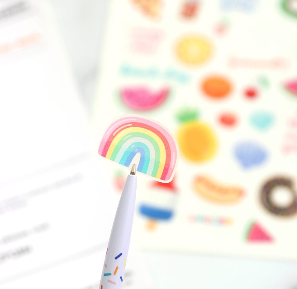 The Best Clear printable sticker paper used in a planner