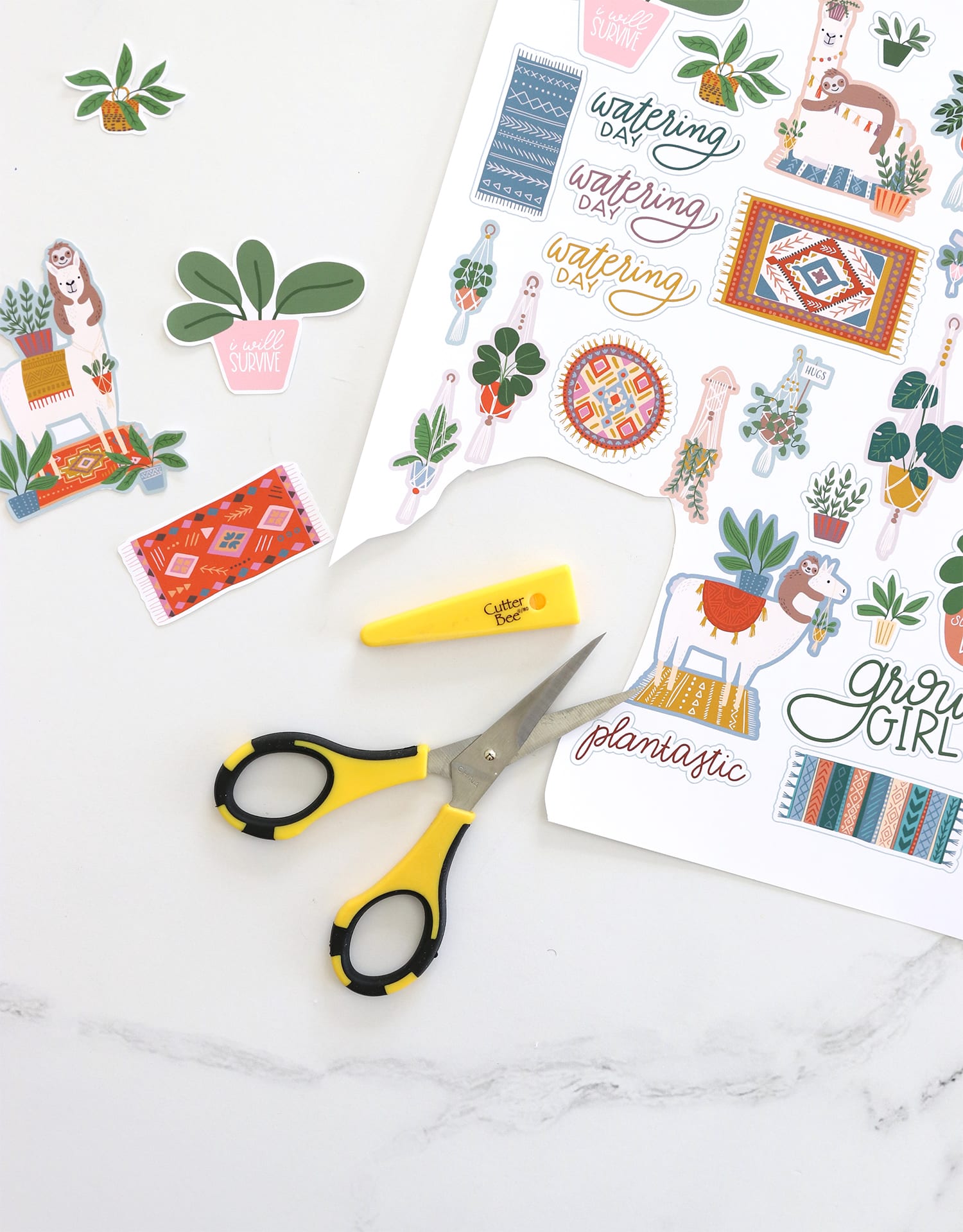 How to Make Stickers with your Cricut +Free Sticker Layout