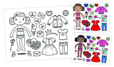 Queen of Hearts: Valentine Printable Paper Doll
